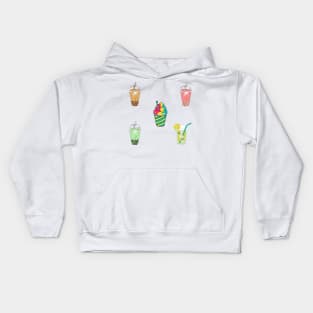 Cute Drink Sticker Pack Kids Hoodie